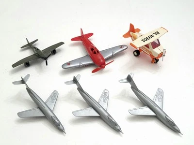6x Vintage Plasticville, Hubley, Buddy L Plastic Model Airplanes, Military Jet - Image 1 of 4