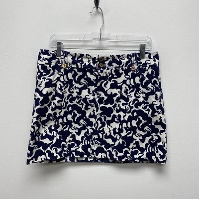 Falda lápiz recta de pana con estampado de caballo blanco marino Lilly Pulitzer para mujer 4 Foto 1 de 4