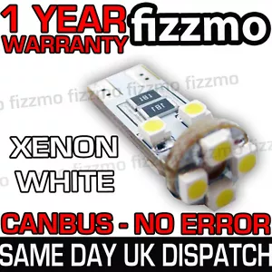 8 SMD LED 501 T10 W5W WEDGE CANBUS NO ERROR FREE HID XENON WHITE SIDE LIGHT BULB - Picture 1 of 1