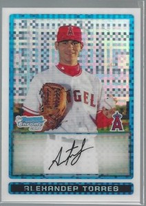 2009 Bowman Chrome Prospects Xfractor Alexander Torres #ed 119/250