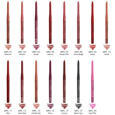 15 NYX Retractable Waterproof Lip Liner - MPL "15 Full Set"  *Joy's cosmetics* - Image 1 of 4
