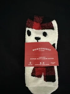 Kids Wondershop Christmas crew socks Soft 6-9 - Picture 1 of 3