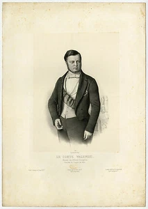Antique Print-ALEXANDRE WALEWSKI-POLISH POLITICIAN-Lemercier-Goupil-1856 - Picture 1 of 1
