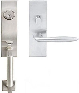 INOX NY226TDP-32D-LH Set Maniglie per Porta New York, Acciaio Inox Satinato - Foto 1 di 5