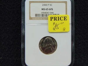 2000-P JEFFERSON NICKEL 5C NGC MS 65  - Picture 1 of 2