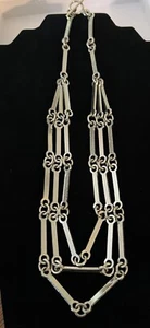Mette + Finn Aero Denmark Halskette Modernist Industrial Pewter Mid Century RAR - Bild 1 von 7
