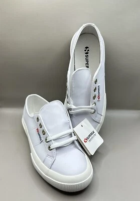 Classic Superga Sneakers 2750 Nappa Optical White Favorio Leather Shoes NWT - Image 1 of 4