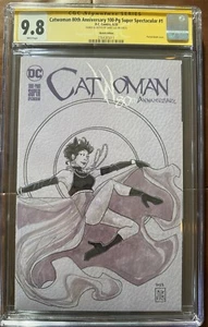 Janet Lee Sketched & Sign Catwoman On Catwoman 80th Anniversary #1 CGC 9.8 - Bild 1 von 7