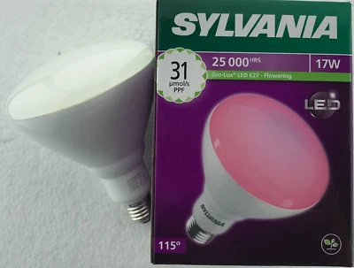 Sylvania LED 17W ES Grolux Flowering lamp gro-lux 400lm R125 size only 17 Watts - Image 1 of 3