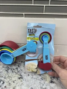 Tasty 10 Piece Measuring Cups and Spoons Set with Pour Spouts, Multicolor - Picture 1 of 2