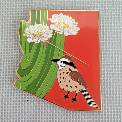 Imán de aguja Minor Arizona State Cactus Wren Accoutrement Designs punta de aguja Foto 1 de 2