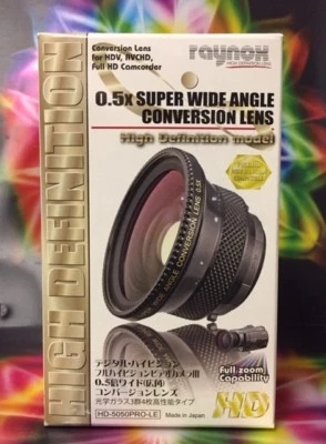 RAYNOX HD-5050PRO-LE 0.5x SUPER WIDE ANGLE LENS 27 30 30.5 34 37 43 mm HD-5050 - Image 1 of 4