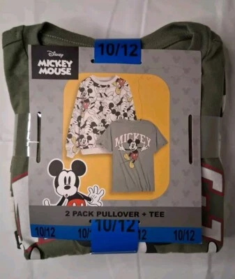 Disney Mickey Mouse Boy's 2-Pack Long Sleeve Pullover & Short Sleeve Tee Set - Image 1 of 4
