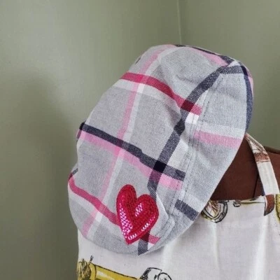 GYMBOREE Niñas 8 en adelante Rosa/Gris Cuadros Gorra de Newsboy Foto 1 de 4