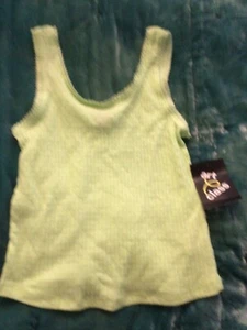 Art Class Girl’s Green ribbed tank top scalloped edge NWT sz S 6/6X - Picture 1 of 4