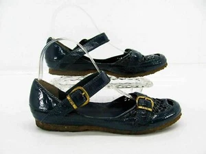 Frye Women Shoe Size 6.5B Blue Mary Jane Leather Flat Pre Owned qp - Picture 1 of 12