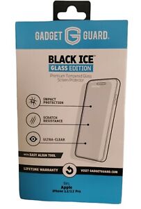 GADGET GUARD BLACK ICE GLASS EDITION PREMIUM TEMPERED GLASS -IPHONE 12 LOT OF 3 