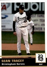 2005 Birmingham Barons Grandstand #28 Sean Tracey Upland California CA Card