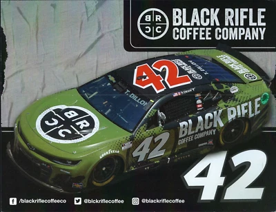 Tarjeta postal de la serie NASCAR CUP 2022 TY DILLON “BLACK RIFLE COFFEE COMPANY” #42 Foto 1 de 2