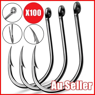 9950 Fishing Octopus Circle Hook Carbon Steel Chemically Sharpened Offset Point - image 1 of 4