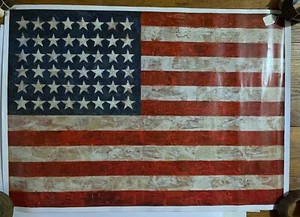 AMERICAN ARTIST JASPER JOHNS - LARGE GLOSSY POSTER - FLAG - Picture 1 of 5