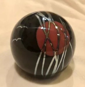 Correia Art Birds Sun Reeds 1978 Glass Paperweight 55-78-78-9 - Picture 1 of 8