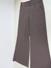  NWT  FABRIZIO GIANNI 'stretch for high comfort'  wide leg dress d.brown pants 8