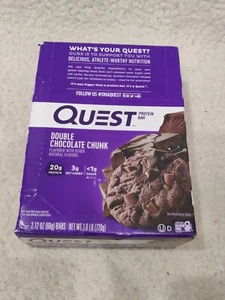 Quest Nutrition High Protein Double Chocolate Chunk, 12 Count, BB: 05/20/25 - Picture 1 of 4
