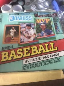 1991 Baseball Donruss Series 2 jumbo box. Find the Elite. 24 pks/40