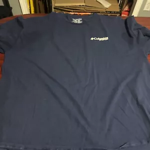 3xl Blue Columbia PFG Long Sleeve With Fish On Back - Picture 1 of 6