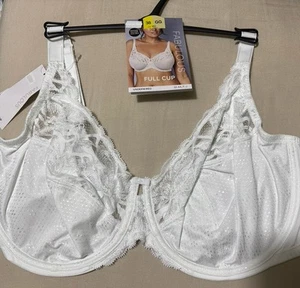 M&S FAVOLOSO REGGISENO COPPA INTERA CON FERRETTO COLLEZIONE WILD BLOOMS BIANCO Taglia 38GG - Foto 1 di 11