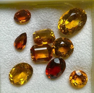 Finest 26.04 Ct Natural Mixed Cut Golden Madeira Citrine Loose Gemstone Brazil - Image 1 of 4