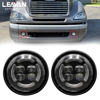 Par de 2 luces antiniebla LED para Freightliner Columbia 00-10 izquierda y derecha Foto 1 de 4