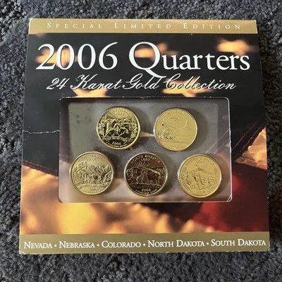 2006 Complete Set Of 24kt. Gold Plated State Quarters - Image 1 of 3