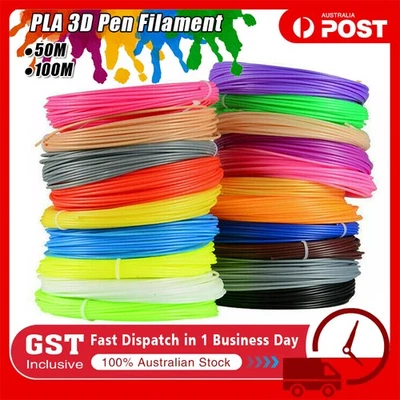 50-100M PLA 3D Pen Printer Filament Refills 1.75mm Printing Drawing Accessories - image 1 of 2
