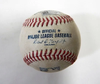 2021 Washington Nationals Colorado Rockies Game Used Baseball Dom Nunez Single - Image 1 of 3