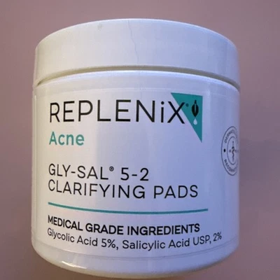 REPLENIX ACNE GLY-SAL 5-2 ALMOHADILLAS CLARIFICANTES TAMAÑO COMPLETO 60 ALMOHADILLAS NUEVAS/SELLADAS Foto 1 de 2
