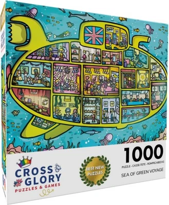 Sea Of Green Voyage 1000 Pc Jigsaw Puzzle, Brand New-Sealed Box! - Image 1 of 3