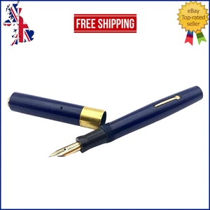 VINTAGE MOORE L84 FÜLLFEDERHALTER IN DUNKELBLAU VOLL FLEXIBEL 14K EXTRA FEINE FEDER USA - Bild 1 von 15