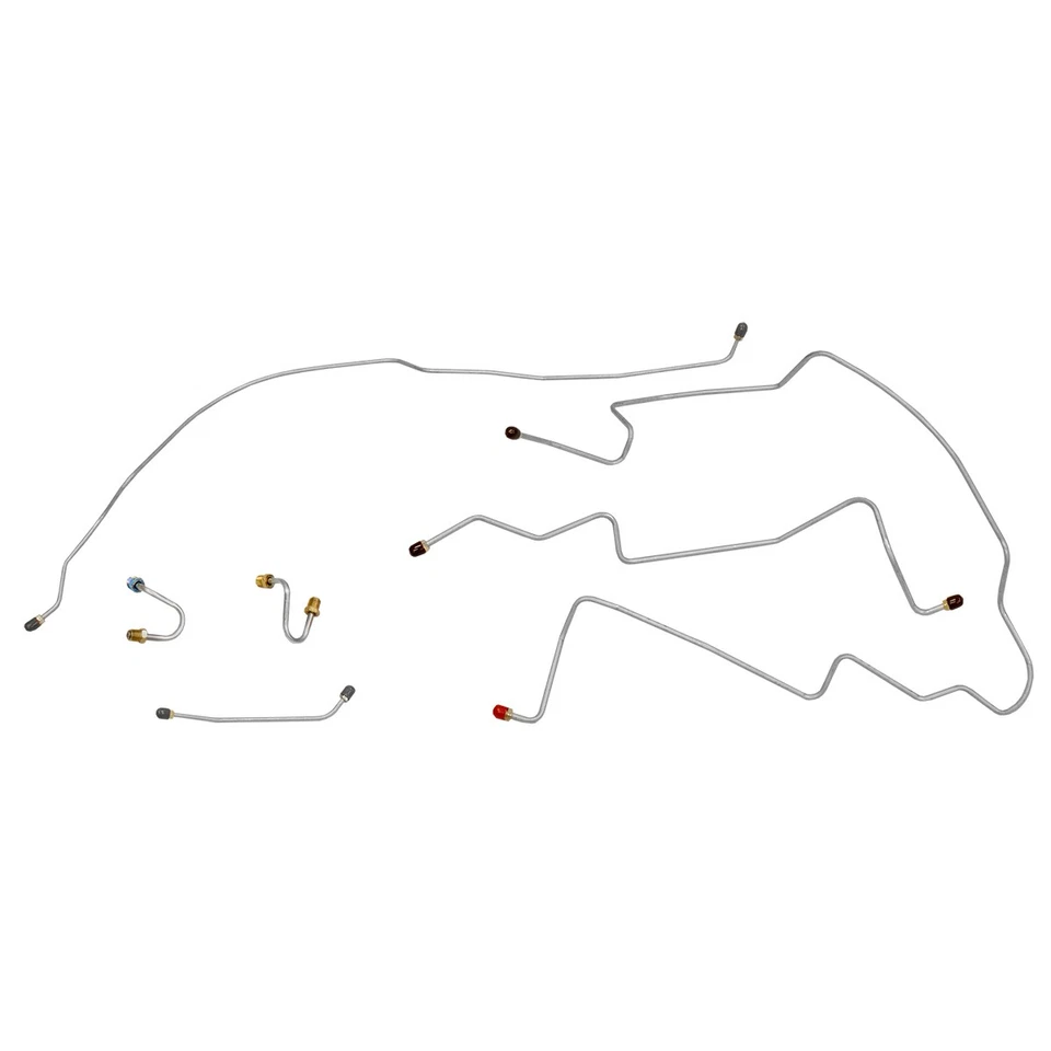 Chevrolet GMC 1968-69 2x2 1/2 3/4 toneladas camión hombre tambor línea de freno delantero juego 6 piezas OE Foto 1 de 4