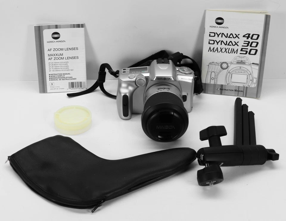 Vintage Minolta Maxxum 50 SLR Film Camera With A  Zoom 28-100mm 1:3.5-5.6 lens - Image 1 of 4