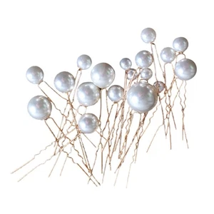 18 Pcs Pearl Hairpin Elegant Accessories for Women Bridesmaid Pins Bridal - Picture 1 of 12