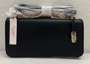 Neu mit Etikett Victoria's Secret City Mini Umhängetasche Leder 60 $ schwarz - Bild 1 von 6
