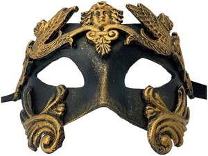 Colombina Barocco Grifone Bronze Venetian Italian Masquerade Womens Mens Mask - Picture 1 of 2