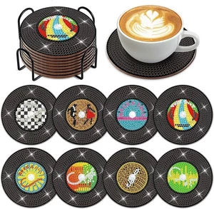 Eimilaly 8 Stück Vintage Vinyl Schallplatte 8 Stück/10*10 cm,  - Bild 1 von 7