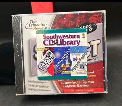 THE PRINCETON REVIEW 2002 SAT & ACT,BRITANNICA 2002,HYPERFOLIO BRAND NEW SEALED - Image 1 of 4
