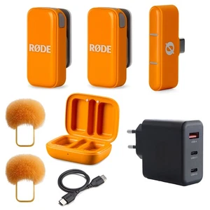 Rode Wireless Micro Mikrofon-System USB-C für Smartphones Orange mit Netzteil - Picture 1 of 9