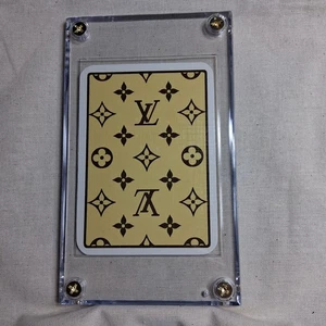 Louis Vuitton Monogram Authentic Brown LV Playing card in case, 6 of clubs - Picture 1 of 2