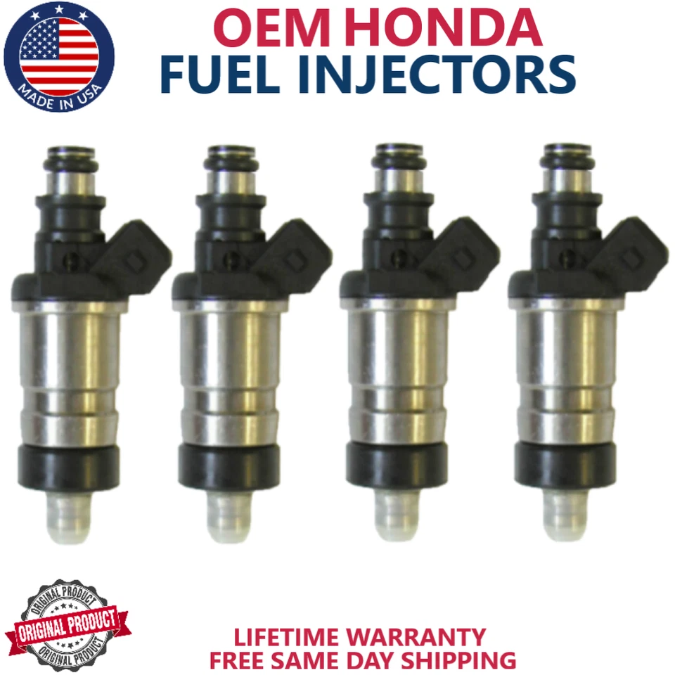 Inyectores de combustible HONDA 1986-1997 para Honda, Acura 1.6L/2.0L/2.2L/2.1L I4 4 un. Foto 1 de 2