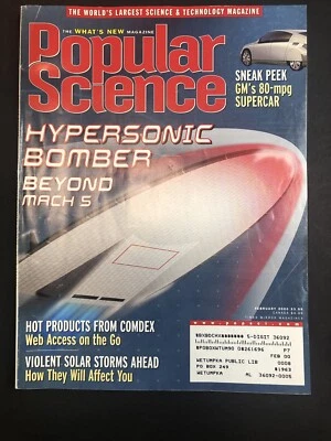 Popular Science Magazine February 2000 Hypersonic Bomber Beyond Mach 5 - Image 1 of 3